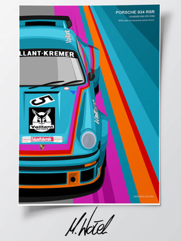 Porsche 934 RSR Vaillant Plakat