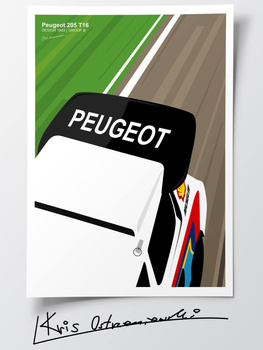 Peugeot 205 T16 Plakat