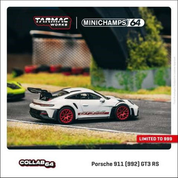 Porsche 911 (992) GT3 RS White/Red 1/64 Tarmac Works