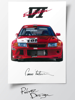 Mitsubishi Lancer EVO VI TME Plakat