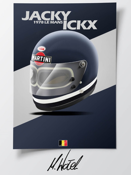 Kask Jacky Ickx Plakat