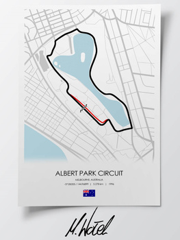 Albert Park Circuit Plakat Tor F1 Jasne Tło