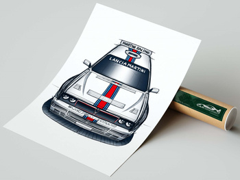 Lancia Delta Plakat