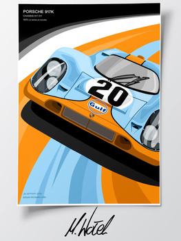 Porsche 917K Gulf Le Mans 1970 Plakat