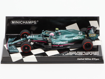 Sebastian Vettel Aston Martin Aramco Cognizant F1 Team AMR21 #5 Azerbaijan GP 2021 1/43 Minichamps