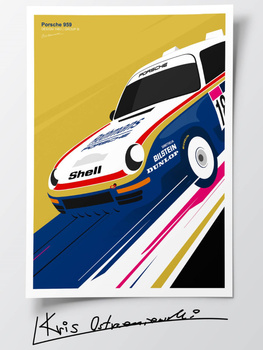 Porsche 959 Plakat