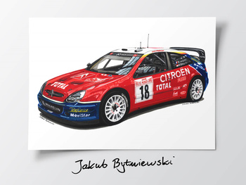 Citroën Xsara WRC Plakat Sébastien Loeb Rajd Monte Carlo 2003