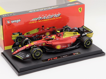 Carlos Sainz Ferrari F1-75 2022 Italian GP Giallo Modena Special Edition F1#55 1/18 Bburago