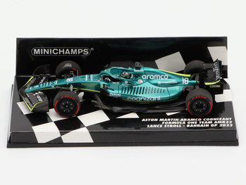 Lance Stroll Aston Martin Aramco Cognizant F1 Team AMR22 #18 Bahrain GP 2022 1/43 Minichamps